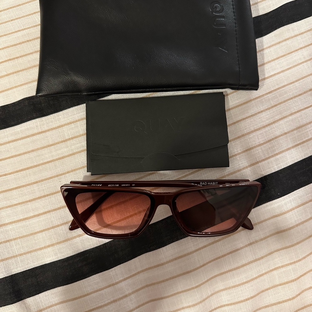 Quay Red Tinted Sunglasses